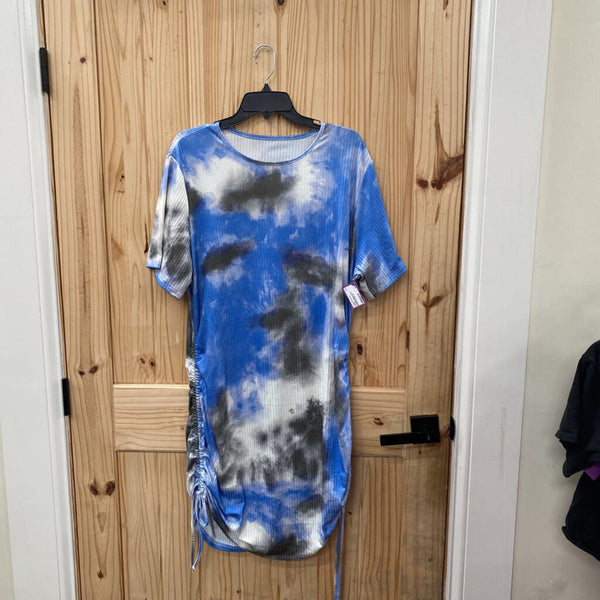 WOMENS DRESS ROYAL BLUE/WHITE/BLK XL