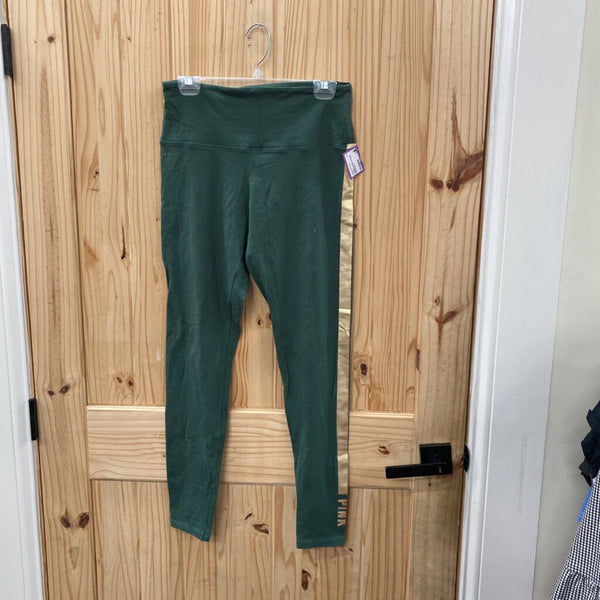WOMENS VS PINK LEGGINGS GREEN/GOLD L