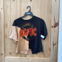 AC/DC BLK BLEACHED T-SHIRT L