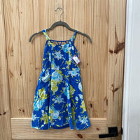 GIRLS SPEECHLESS SL DRESS ROYAL BLUE W/FLOWERS 7