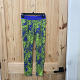 GIRLS AVIA LEGGINGS PURPLE/LIME L 10/12
