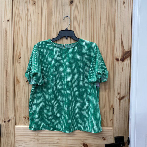 WOMENS SHEIN GREEN/WHITE CASUAL TOP XL