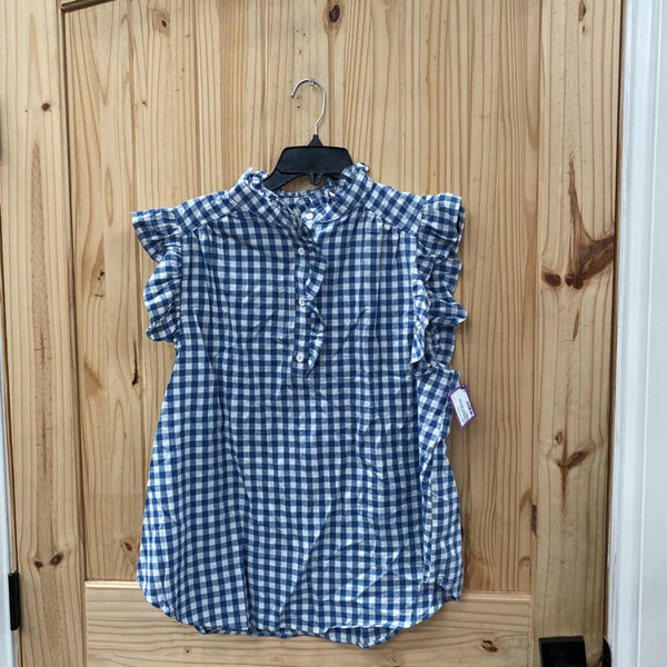 WOMENS HAPTICS BLUE/WHITE CHECKERED DRESS L