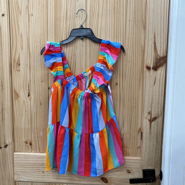 WOMENS AND THE WHY MULTI COLOR STRIPE SL TOP L NWT