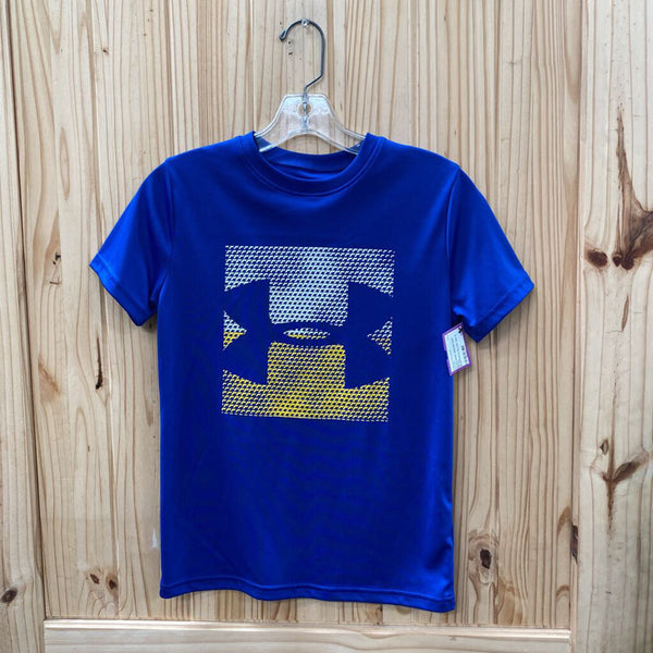 BOYS UNDER ARMOUR SHIRT ROYAL BLUE/WHITE/YELLOW YMD 10