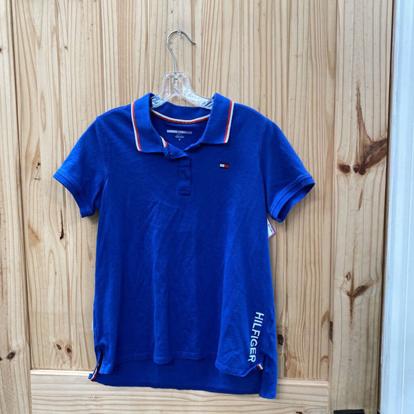 BOYS TOMMY HILFIGER ROYAL BLUE POLO SHIRT M 12