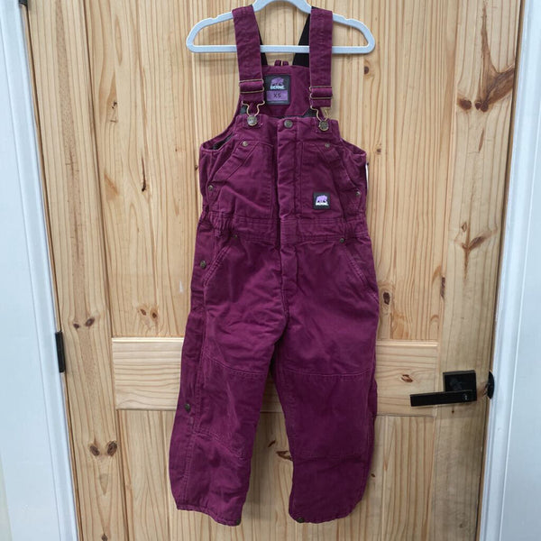 GIRLS BERNES BIBS PLUM PURPLE XS 5/6