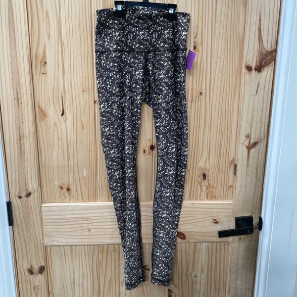 WOMENS LULULEMON LEGGINGS GOLD/BLK DESIGN S?