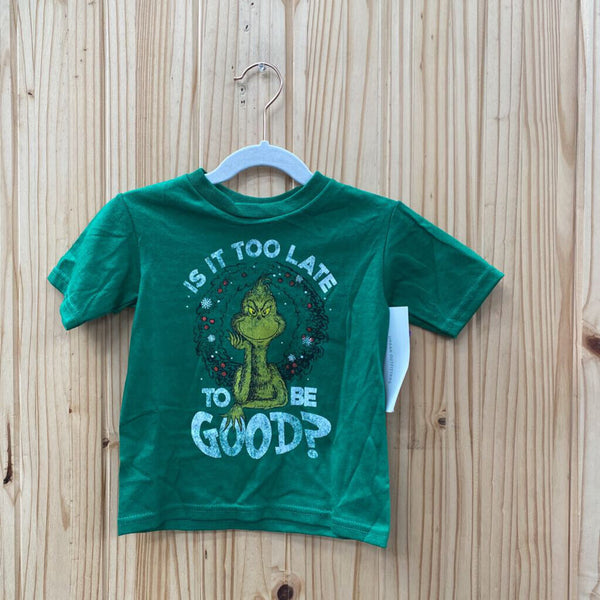 GIRLS DR SEUSS IS IT TOO LATE TO BE GOOD GREEN T-SHIRT 2T