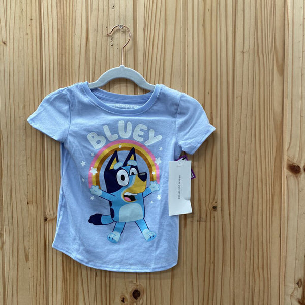 GIRLS BLUEY LT BLUE T-SHIRT 2T