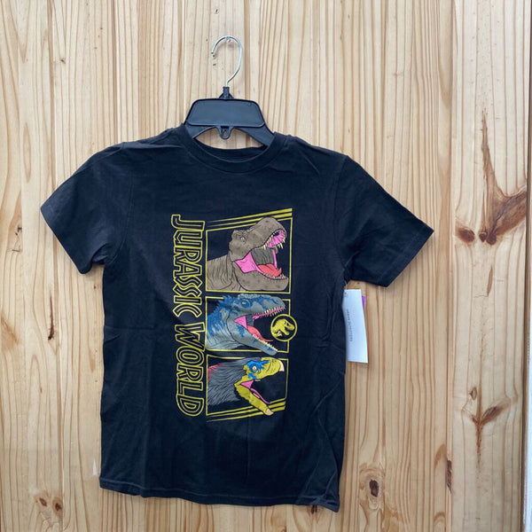 BOYS JURASSIC WORLD BLACK SHIRT W/DINOS M 8