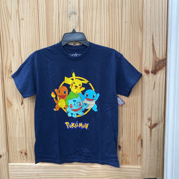 BOYS POKEMON NAVY BLUE T-SHIRT L 10/12