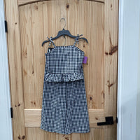 GIRLS PAISLEY LANE BLK/WHITE 2PC SET 7