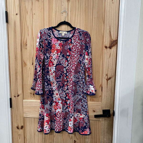 WOMENS MICHAEL KORS CASUAL DRESS PINK/NAVY BLUE W/FLOWERS M