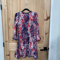 WOMENS MICHAEL KORS CASUAL DRESS PINK/NAVY BLUE W/FLOWERS M