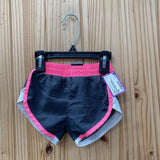 GIRLS UNDER ARMOUR SHORTS GREY/PINK/WHITE 3/6M