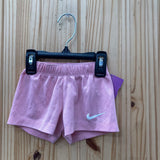 GIRLS NIKE SHORTS PINK/WHITE 12M