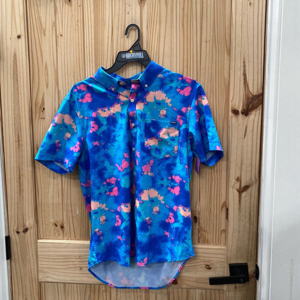 MENS CHUBBIES CASUAL TOP SKY BLUE/ORANGE/PINK M