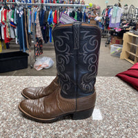 MENS LUCCHESE 8 1/2 D BROWN/BLK BOOTS