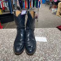 MENS JUSTIN NAVY BLUE BOOTS 8.5