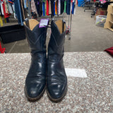 MENS JUSTIN NAVY BLUE BOOTS 8.5