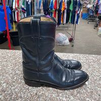 MENS JUSTIN NAVY BLUE BOOTS 8.5