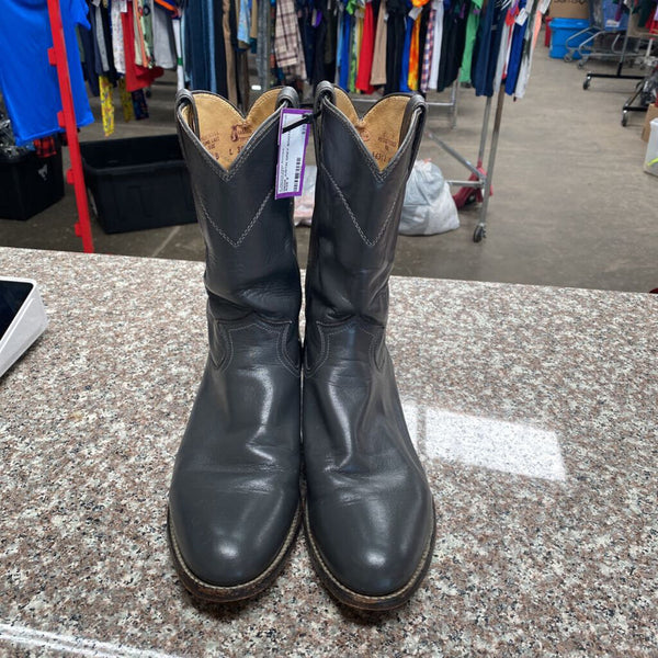MENS JUSTIN GREY BOOTS SIZE 9