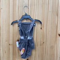 BOYS SL ROMPER GREY.WHITE W/DEERS 70 6M