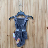 BOYS SL ROMPER GREY.WHITE W/DEERS 70 6M
