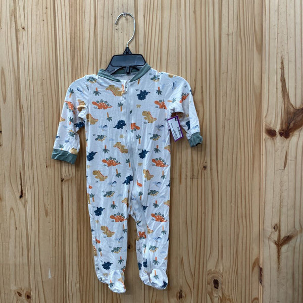 BOYS MILKBERRY SLEEPER W/DINOS 3/6M