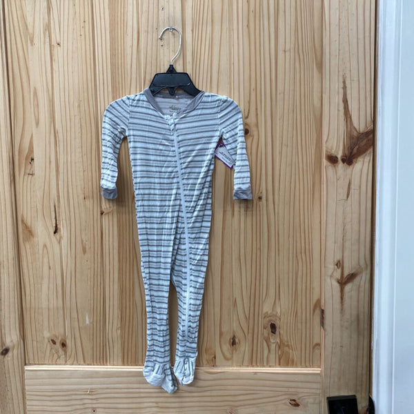 BOYS MILKBERRY SLEEPER GREY/WHITE STRIPE 12M