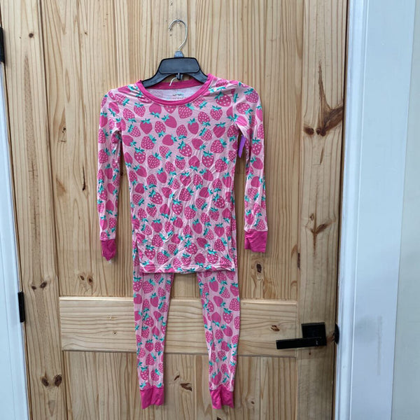 GIRLS LITTLE SLEEPIES 2PC SET W/STAWBERRIES 9/10