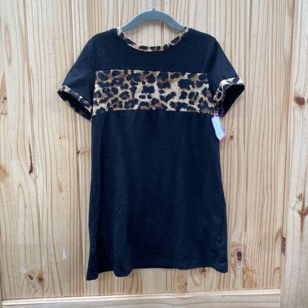 GIRLS SHEIN BLK/LEOPARD DRESS 5