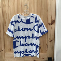 MENS CHAMPION T-SHIRT ROYAL BLUE/WHITE M