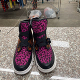WOMENS SHOE DAZZLE LEOPARD/PURPLE SNEAKER S7.5