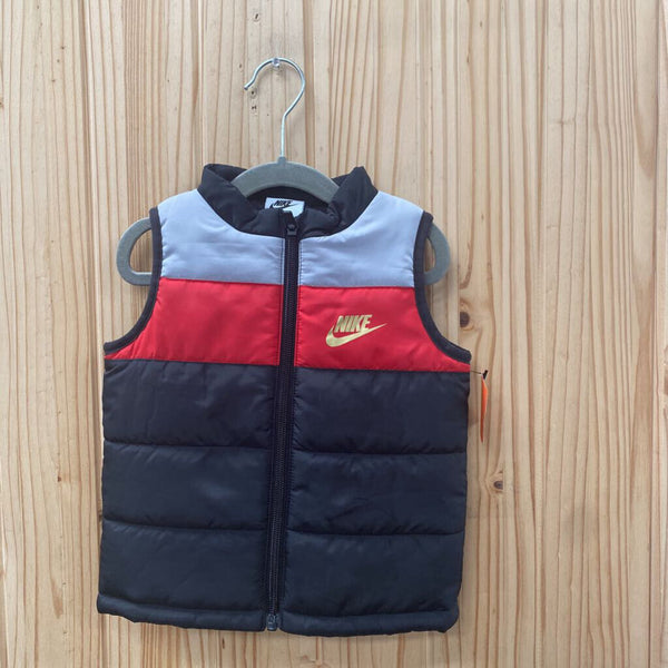 BOYS NIKE VEST BLK/RED/GOLD 24M