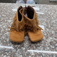 GIRLS GRACIOUS MAY LT BROWN MOCASSION BOOTS