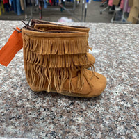 GIRLS GRACIOUS MAY LT BROWN MOCASSION BOOTS