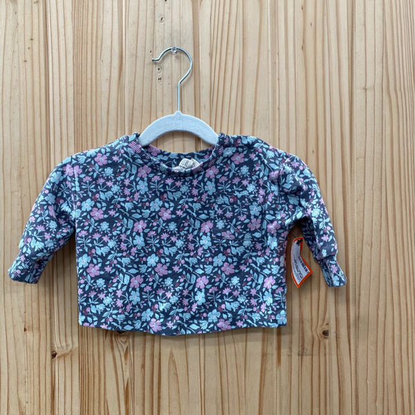 GIRLS JESSICA SIMPSON FLORAL TOP 3/6M