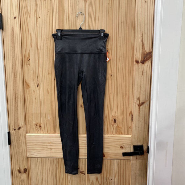 WOMENS SPANX BLK LEGGINGS M