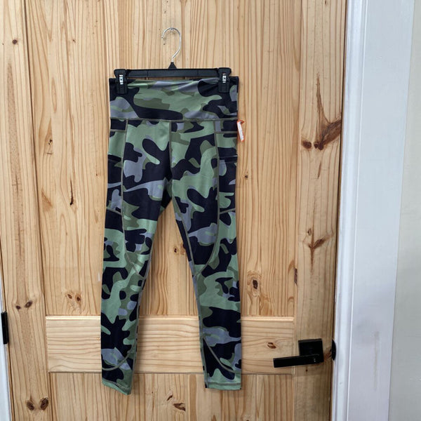 WOMENS ZYIA BLK/GREEN CAMO LEGGINGS 4