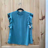 WOMENS SHEIN SL GREEN TEAL TOP M