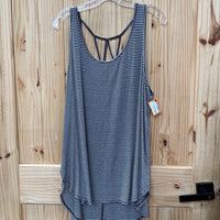 WOMENS MAURICES BLK/WHITE STRIPE TOP 2