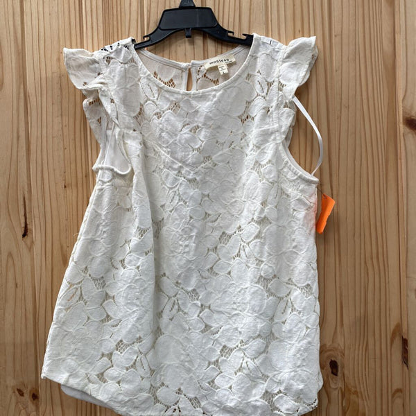 WOMENS MONTEAU IVORY SL CASUAL TOP L