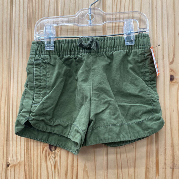 GIRLS CARTERS OLIVE GREEN SHORTS 24M