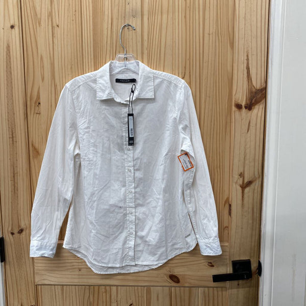 WOMENS TAHARI WHITE CASUAL TOP S NWT