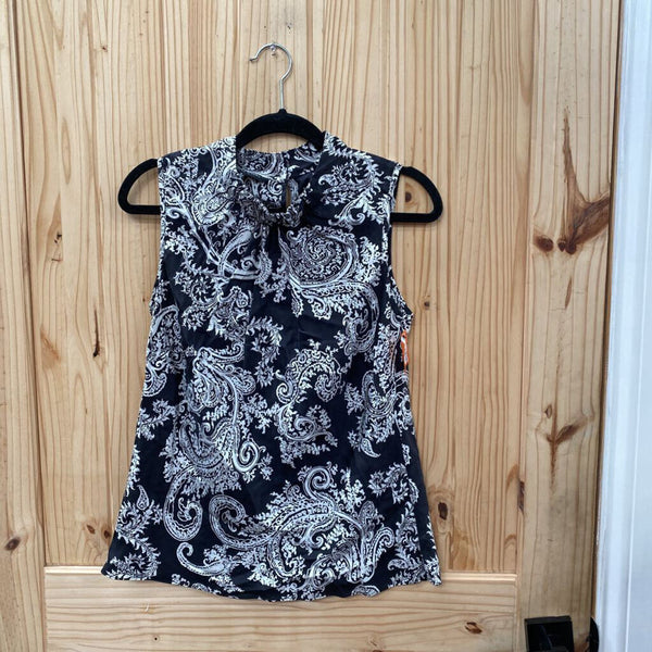 WOMENS JONES NEW YORK BLK/WHITE CASUAL TOP 6