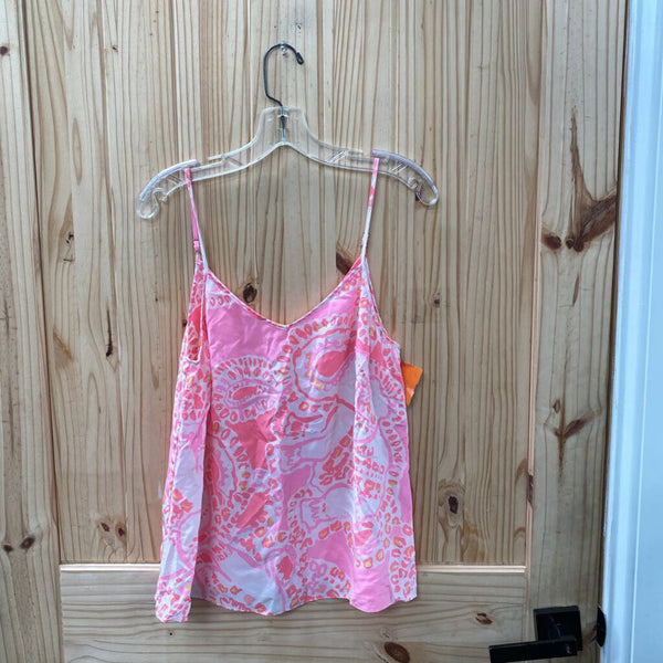 WOMENS LILLY PULITZER SL TOP ORANGE/PINK M