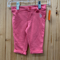 GIRLS US POLO PINK CAPRIS 6/9M