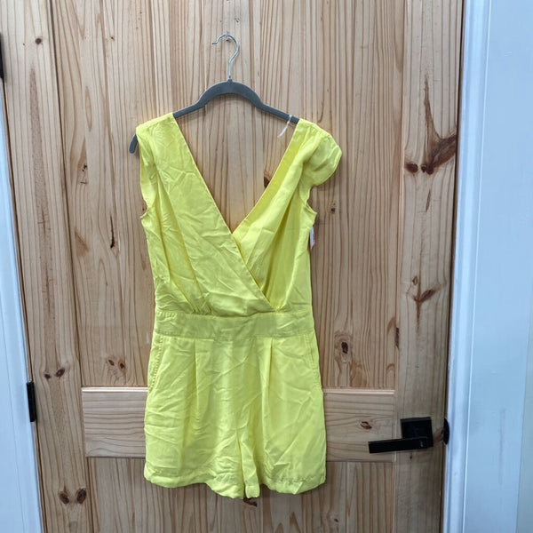 WOMENS GIANNI BINI YELLOW CASUAL ROMPER M